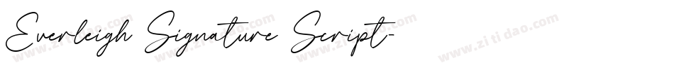 Everleigh Signature Script字体转换